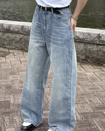 ルーズストレートワイドレッグパンツ IK0067
