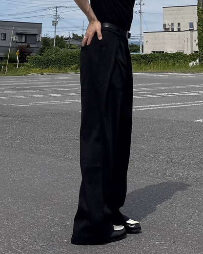 【再販】タックワイドスラックスパンツ IK0073