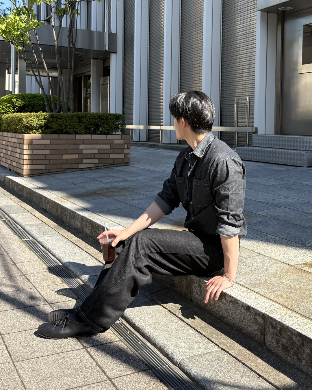 ワイドレッグルーズストレートデニムIK0074
