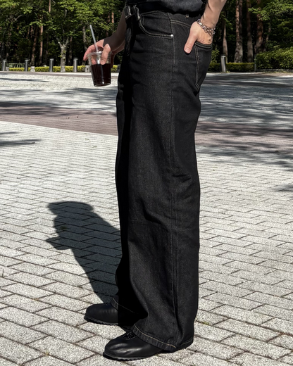 ワイドレッグルーズストレートデニムIK0074