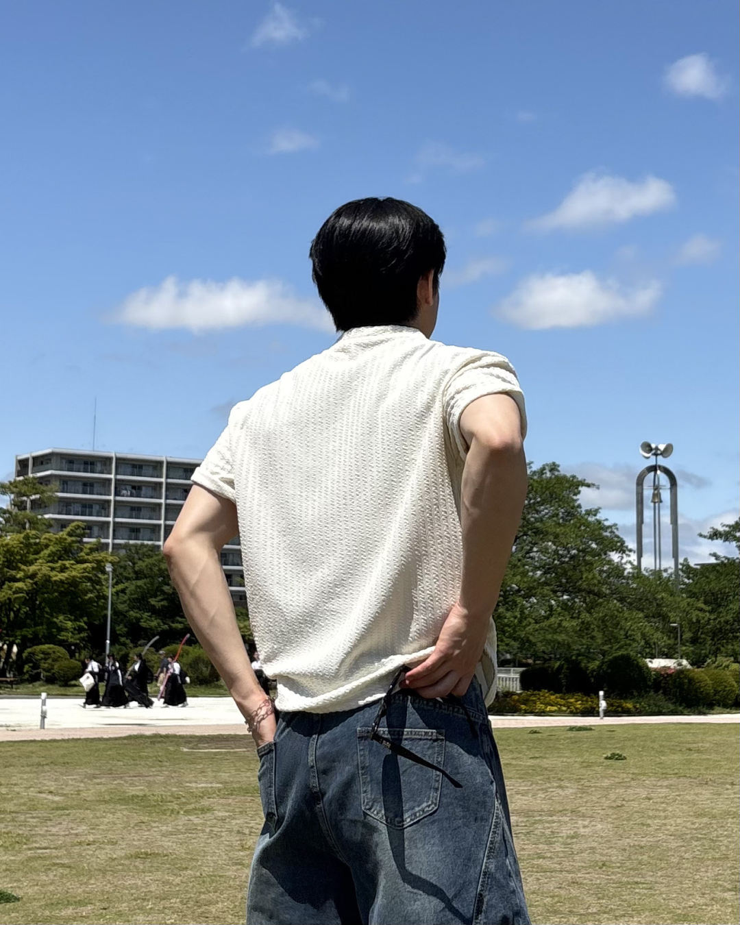 キーネックリブTシャツ IK0123