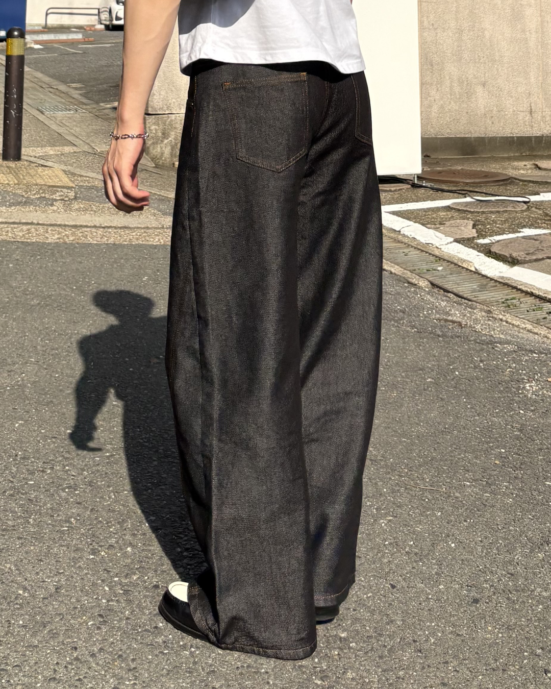 ウエストステッチワイドデニム IK0161