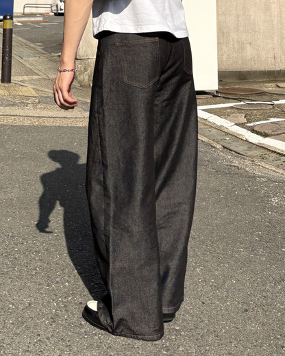 ウエストステッチワイドデニム IK0161