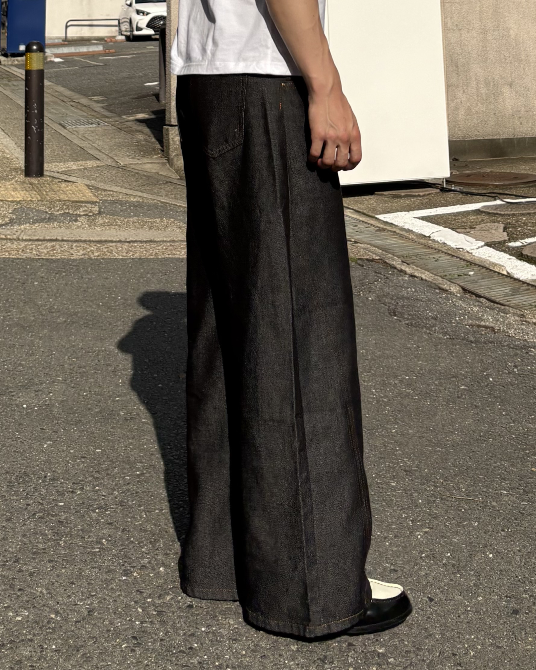 ウエストステッチワイドデニム IK0161