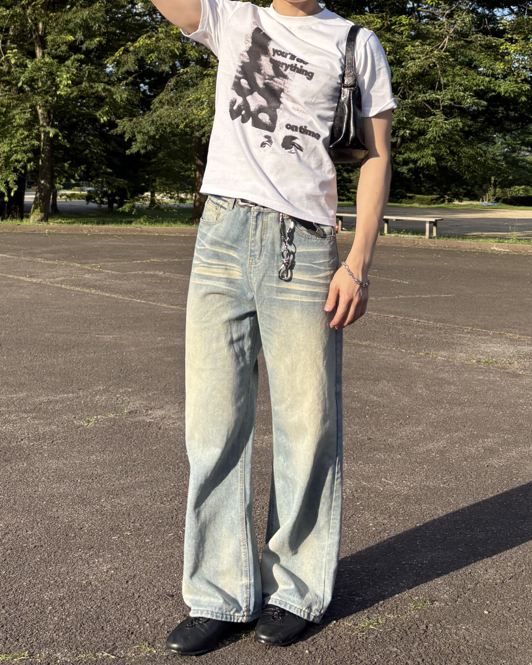 フロントプリントTシャツ IK0163