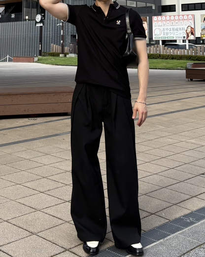 ワンポイントラインポロシャツ IK0173