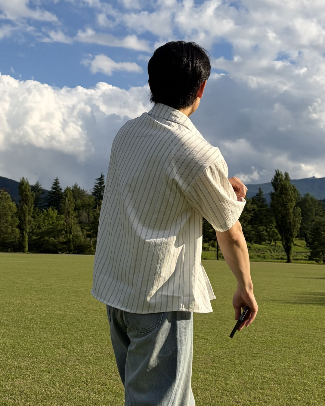 カラーストライプシャツ IK0190