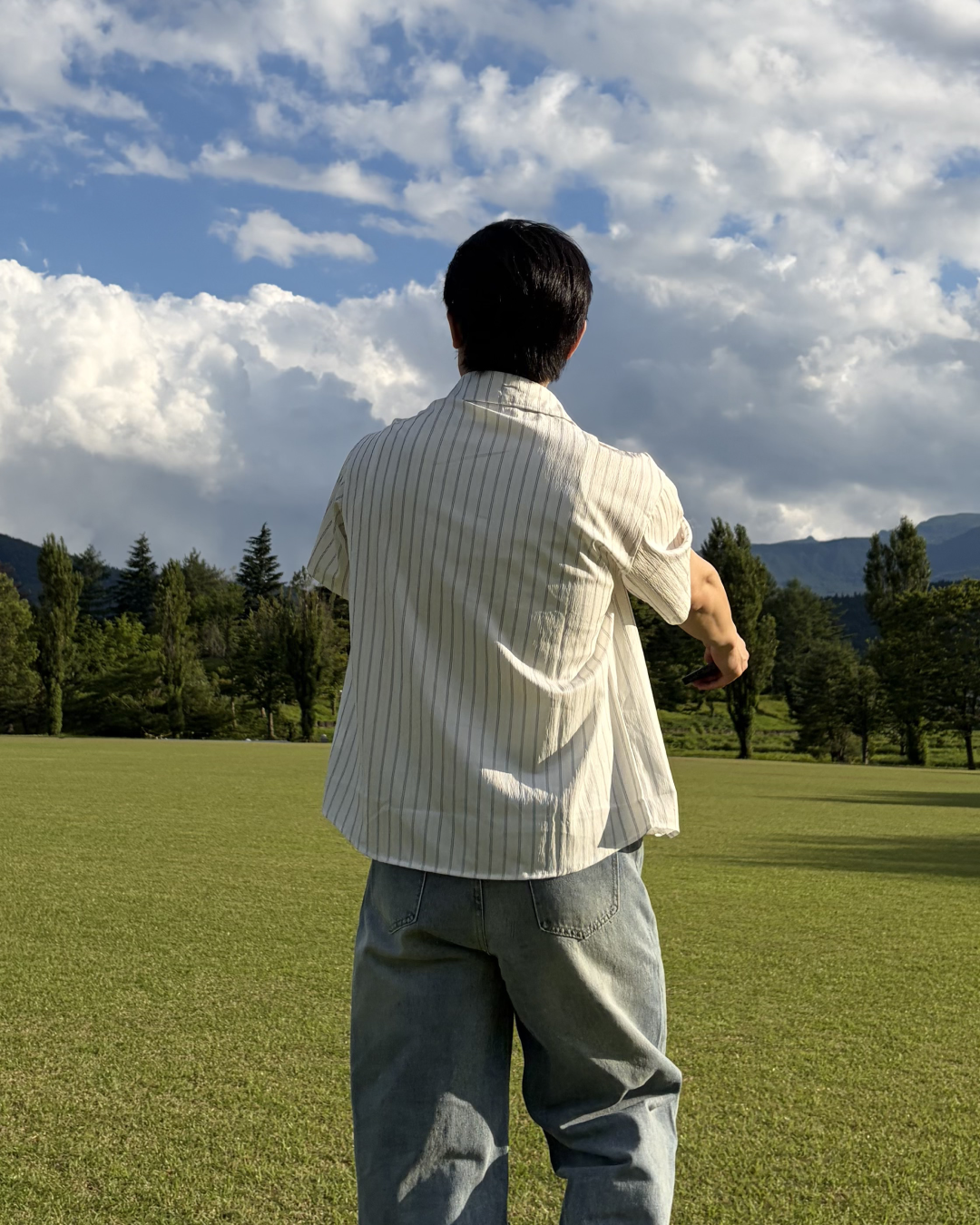 カラーストライプシャツ IK0190