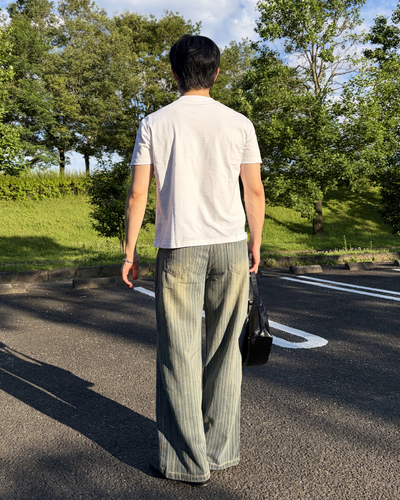 ストライプウォッシュデニム IK0194