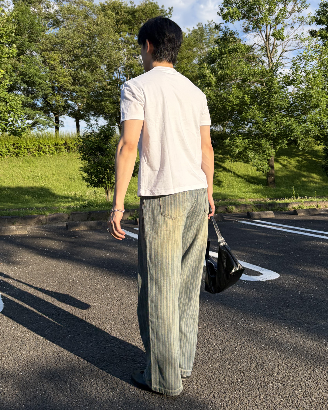 ストライプウォッシュデニム IK0194