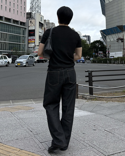 バギーブラックデニパンツ IK0219