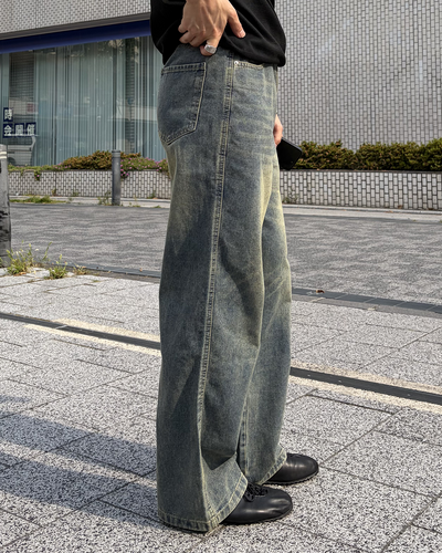 ヴィンテージウォッシュストレートパンツ IK0221