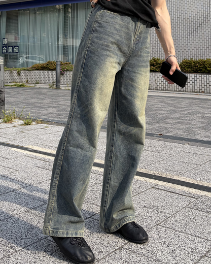 ヴィンテージウォッシュストレートパンツ IK0221