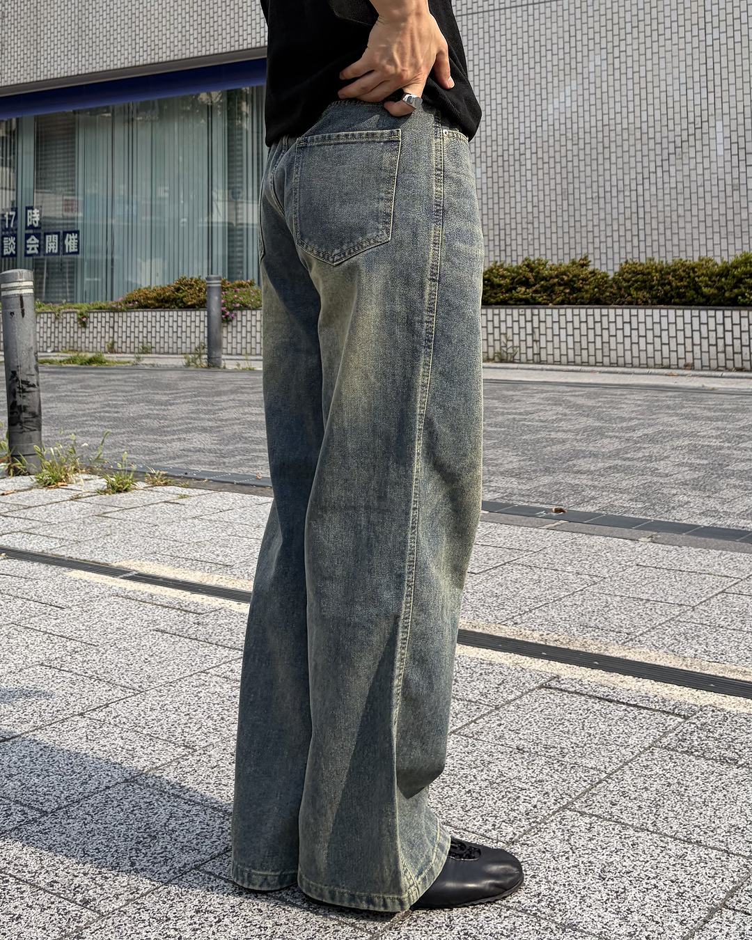 ヴィンテージウォッシュストレートパンツ IK0221