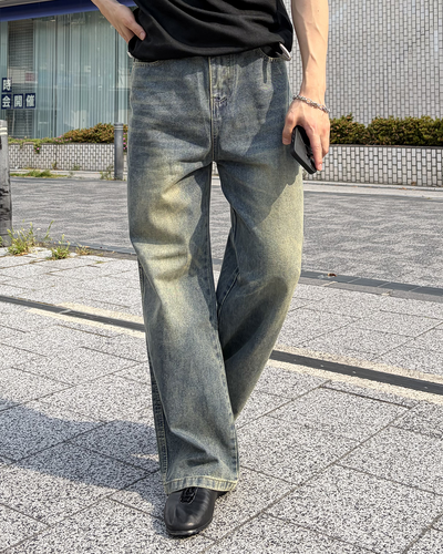 ヴィンテージウォッシュストレートパンツ IK0221