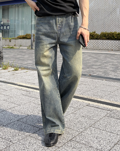 ヴィンテージウォッシュストレートパンツ IK0221