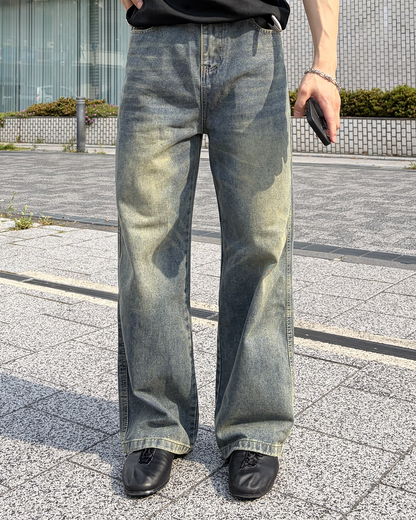 ヴィンテージウォッシュストレートパンツ IK0221