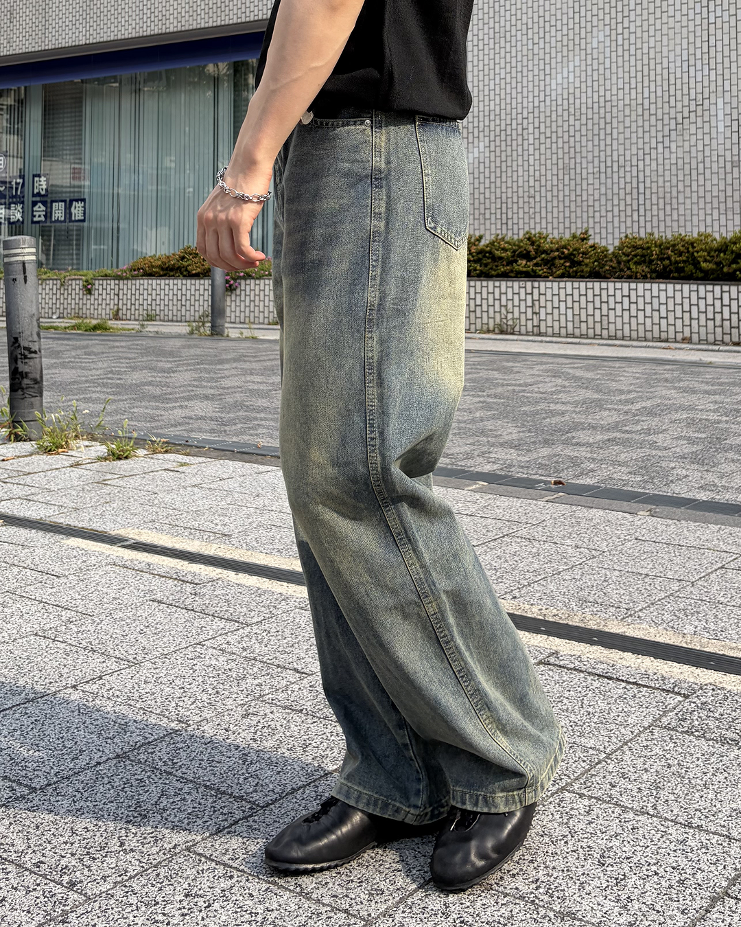 ヴィンテージウォッシュストレートパンツ IK0221