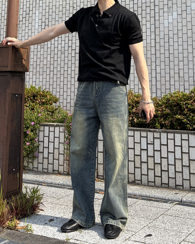 ヴィンテージウォッシュストレートパンツ IK0221