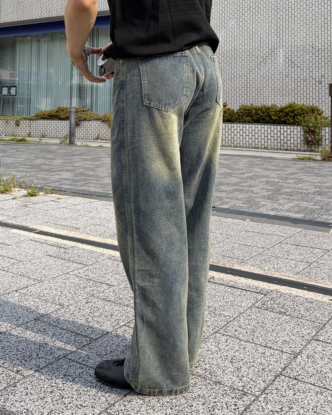 ヴィンテージウォッシュストレートパンツ IK0221