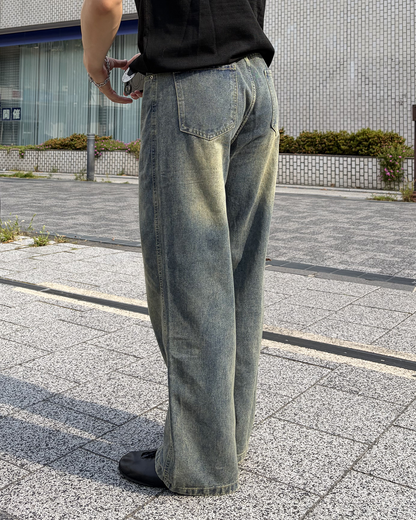 ヴィンテージウォッシュストレートパンツ IK0221