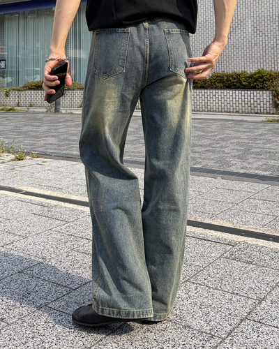ヴィンテージウォッシュストレートパンツ IK0221