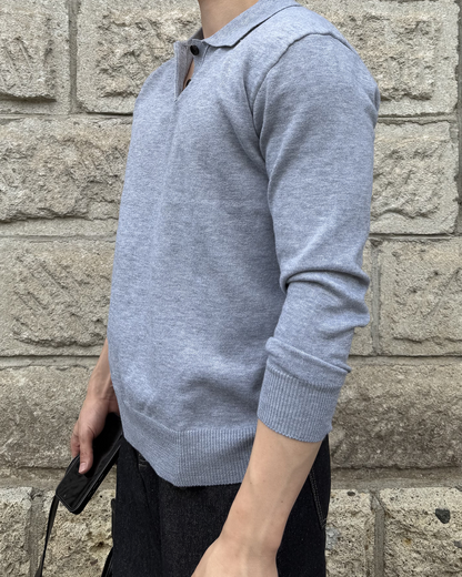 スリムフィットラペルポロシャツ IK0258