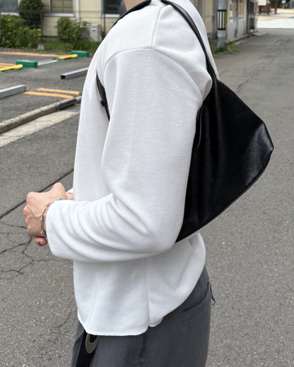 ワッフルクルーネックロングTシャツ IK0288