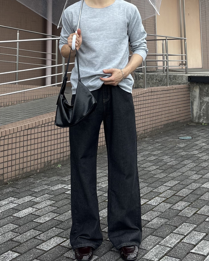 ワッフルクルーネックロングTシャツ IK0288
