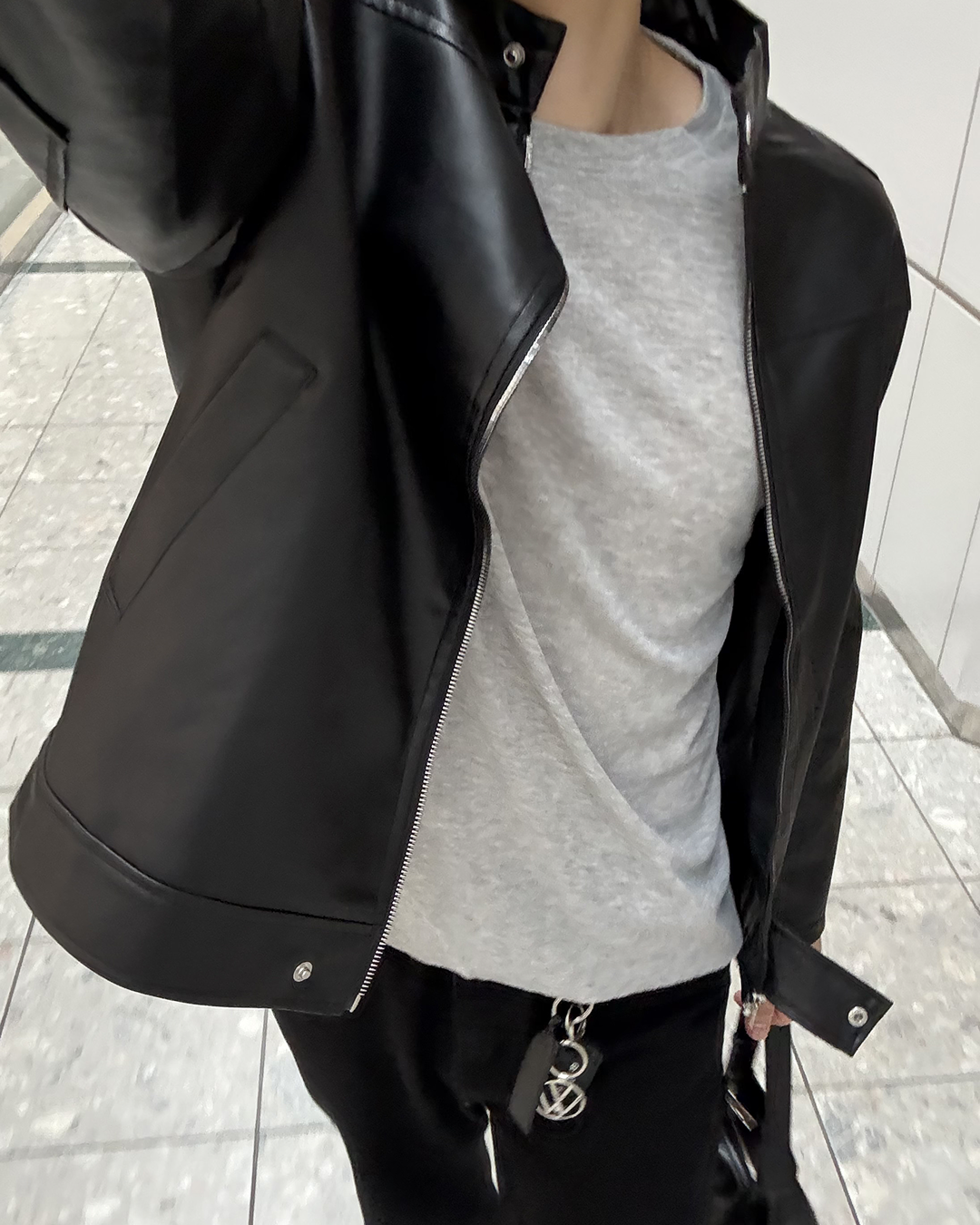 レザーライクフライトジャケット IK0395