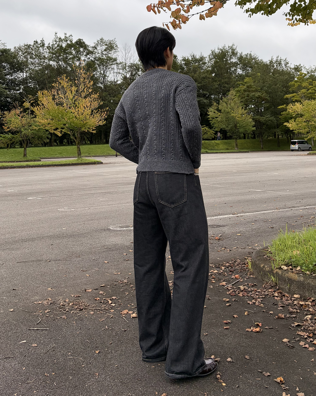 ツイストヘンリーネックセーター IK0398