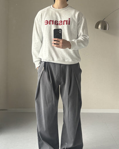 フロントグラフィッククルーネックスウェット IK0475