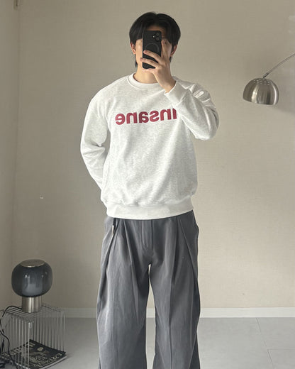 フロントグラフィッククルーネックスウェット IK0475