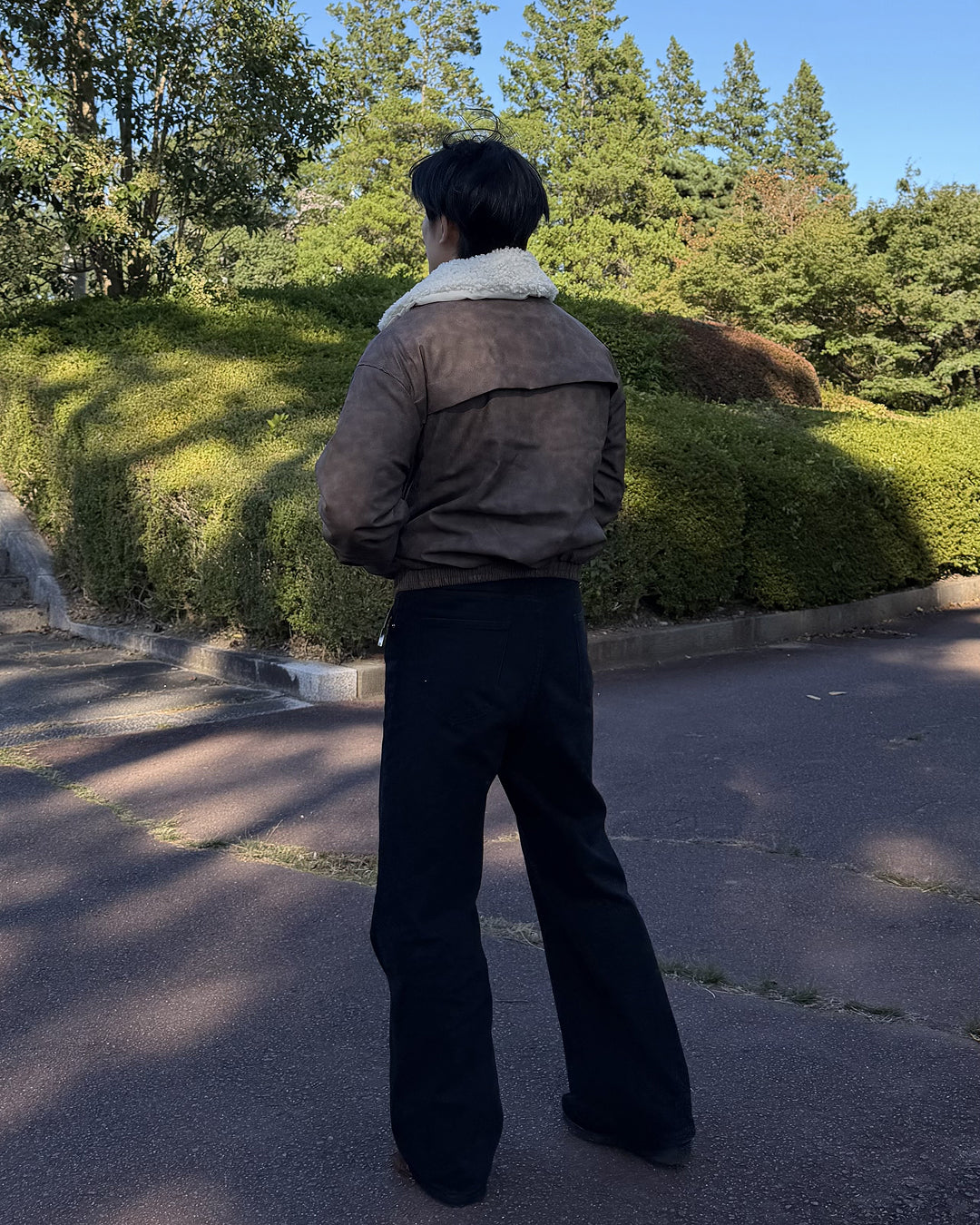 レザーライクブラウンジャケット IK0488