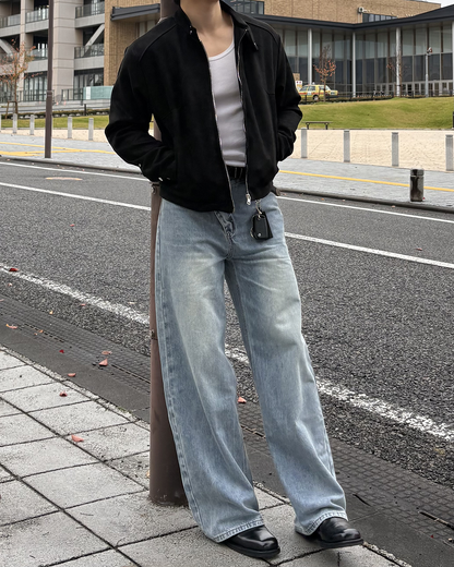クロスベルトワイドストレートパンツ IK0519