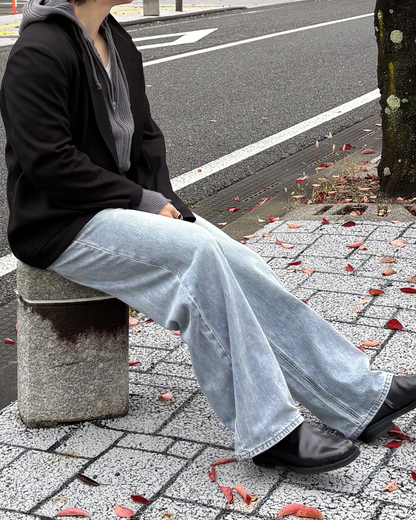 クロスベルトワイドストレートパンツ IK0519