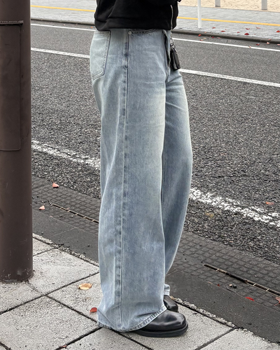 クロスベルトワイドストレートパンツ IK0519