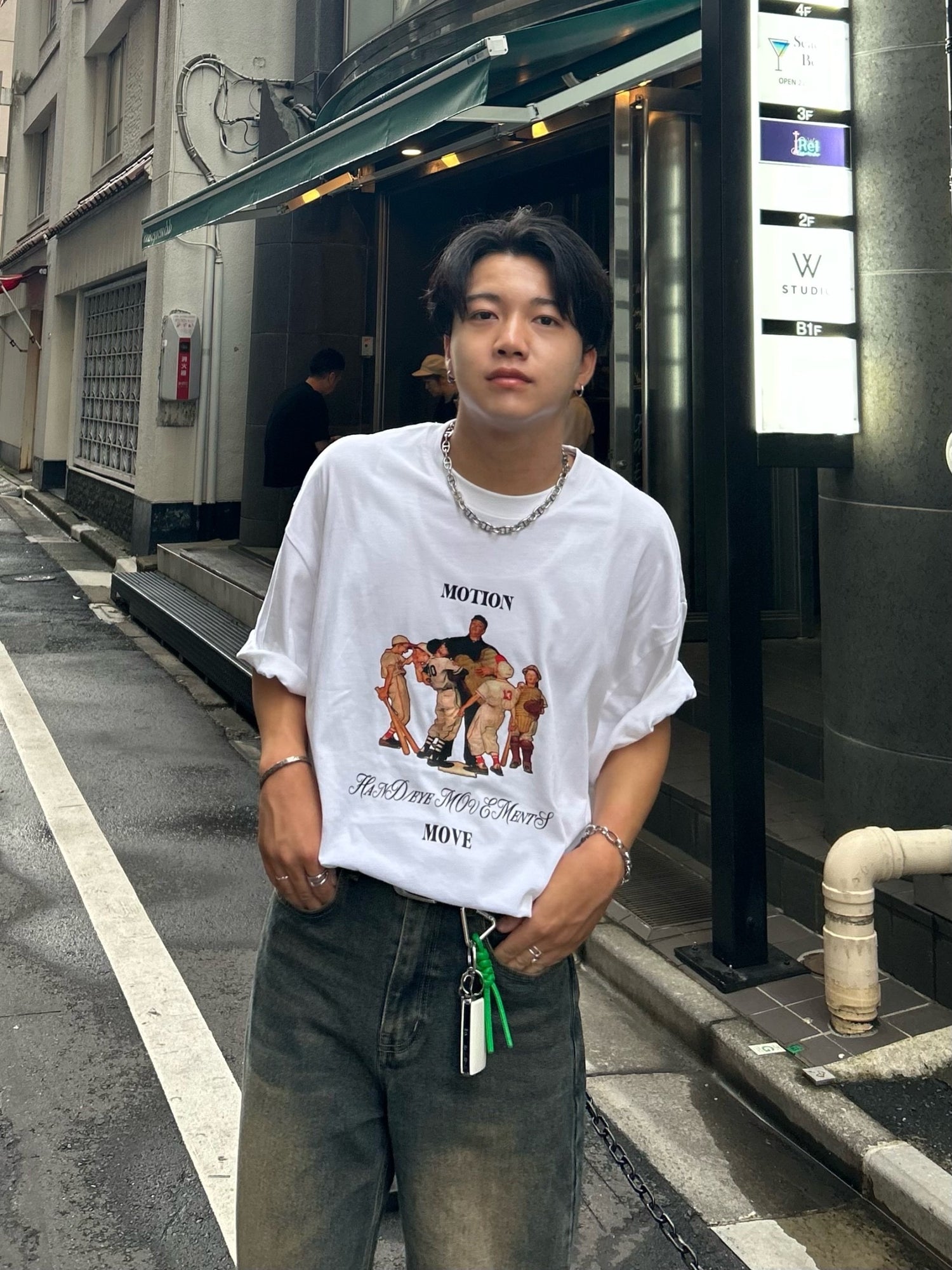 ラウンドネックルーズTシャツ　RG0019