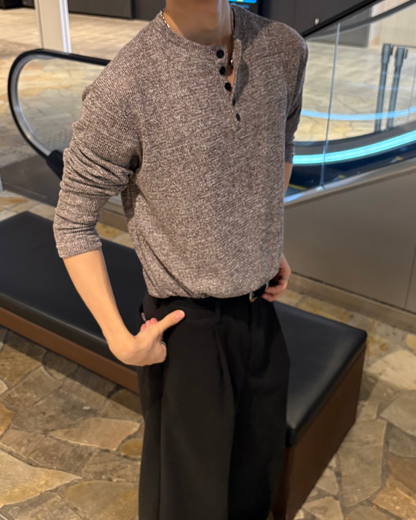 ヘンリーネックロングTシャツ WG0259