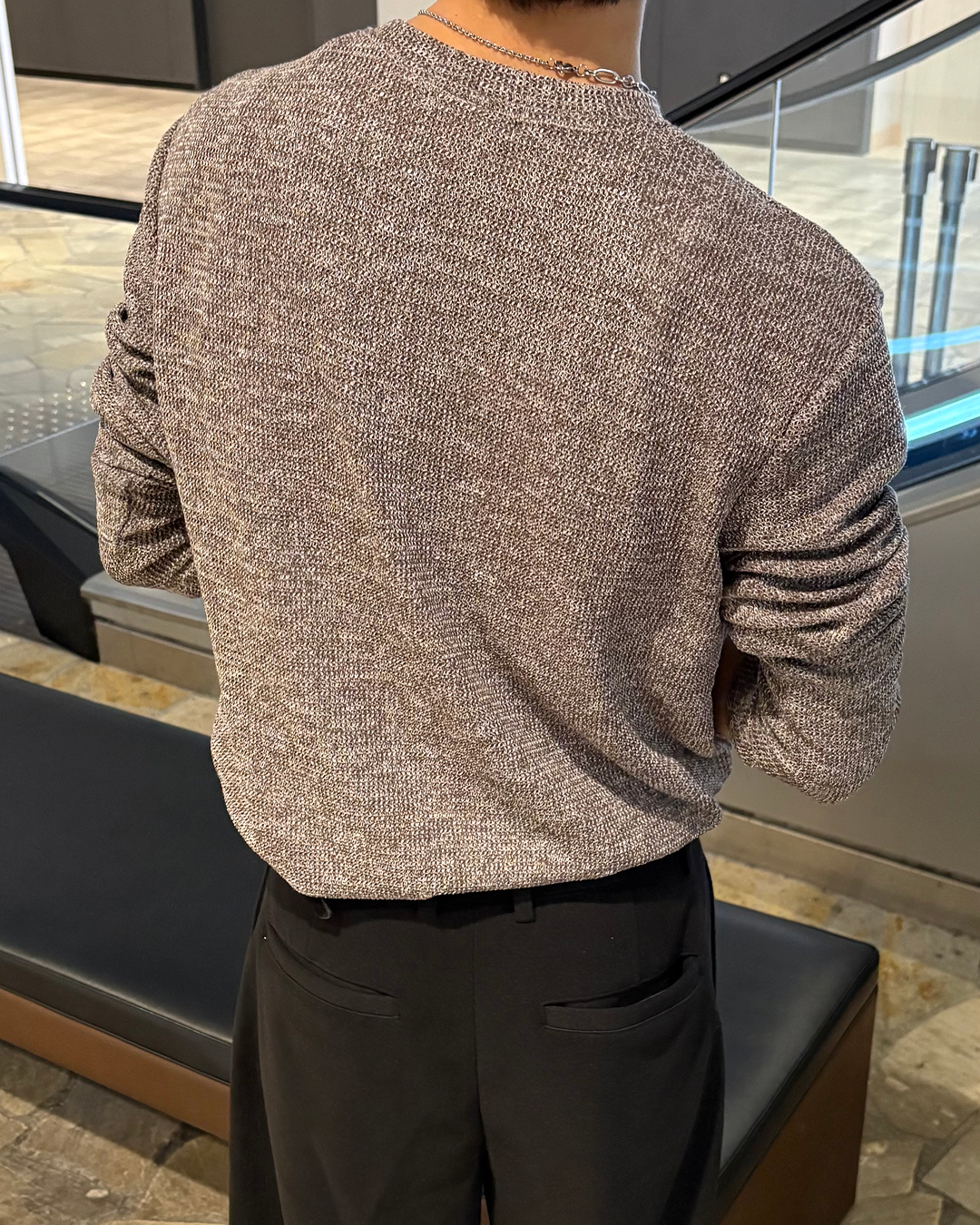 ヘンリーネックロングTシャツ WG0259