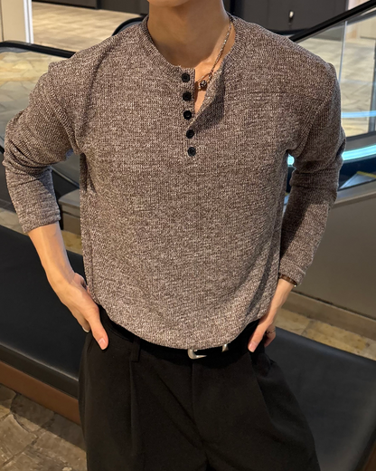 ヘンリーネックロングTシャツ WG0259