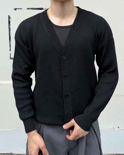 メランジリブカーディガン IK0248