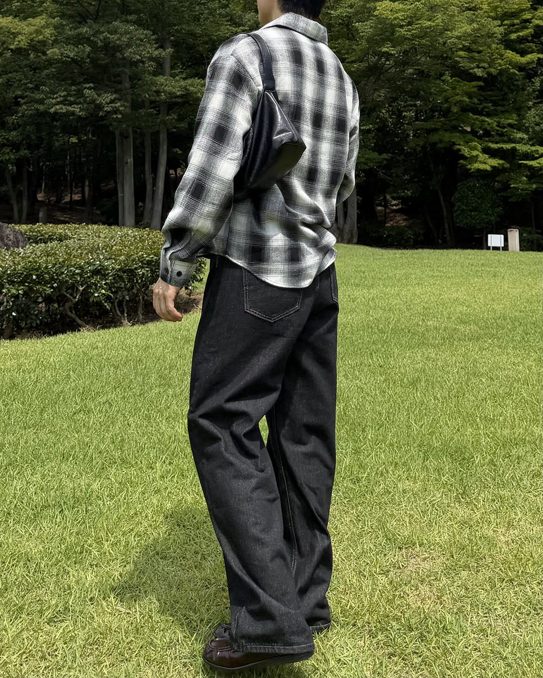 オンブレチェックシャツ IK0256