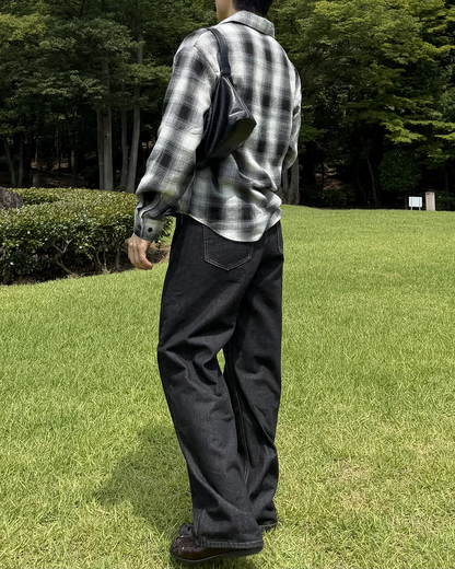 オンブレチェックシャツ IK0256