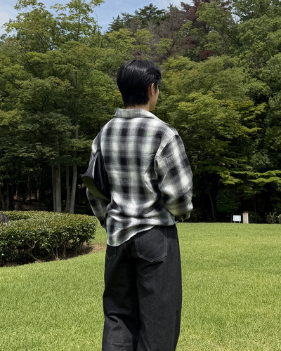 オンブレチェックシャツ IK0256