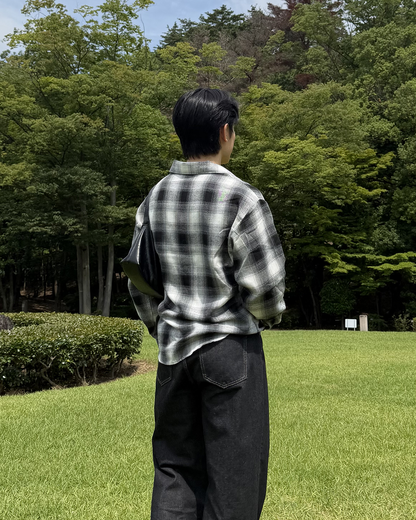 オンブレチェックシャツ IK0256
