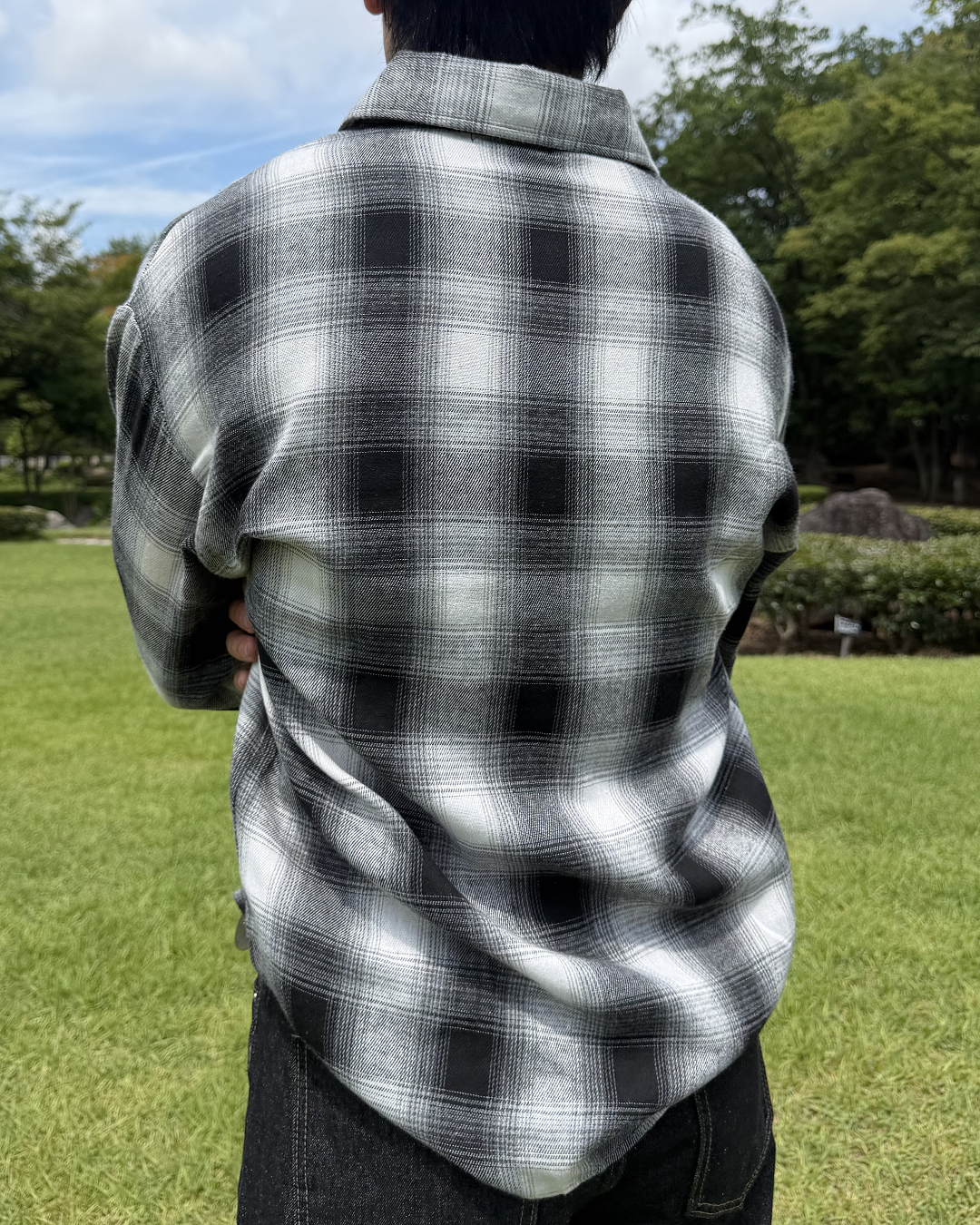 オンブレチェックシャツ IK0256