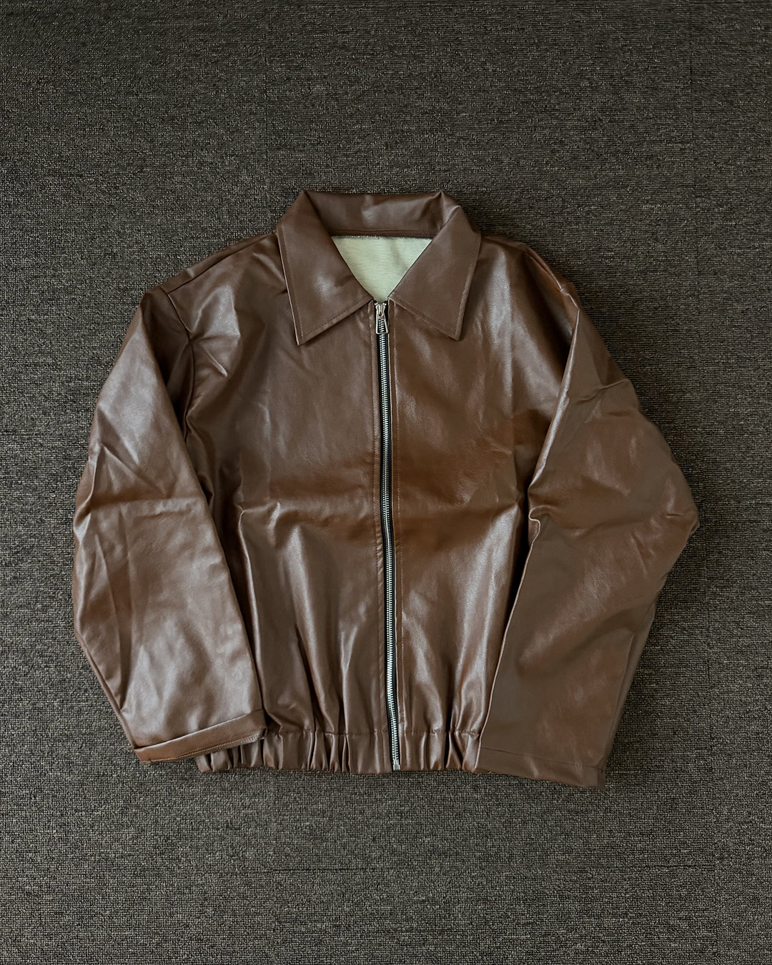 ヴィンテージレザーライクショートジャケット KA7457