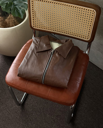ヴィンテージレザーライクショートジャケット KA7457