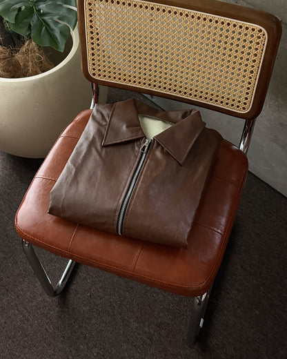 ヴィンテージレザーライクショートジャケット KA7457